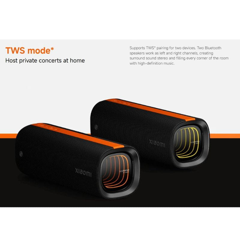 Parlante Xiaomi Sound Party negro con luces LED brillantes